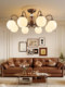 All-Copper New High-End Vintage Mid-Century Style Chandelier Living Room Lamp French Bedroom Lamp Hall Main Lamp American-Style Lighting Fixtures