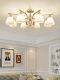 American-Style All-Copper Modern Minimalist Elegant Light Luxury Living Room Ceiling Lamp Master Bedroom Chandelier Nordic Dining Room Lighting Set