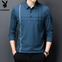 Playboy, лонгслив, осенняя хлопковая футболка polo, для мужчины среднего возраста