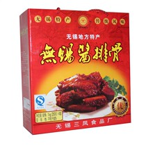 Wuxi specialty pork ribs sauce ribs gift box Sanmei sauce ribs 4 box Box 1000g office salted snacks