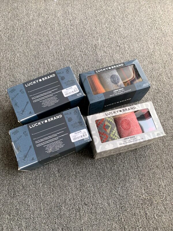 American Casual Lucky 100 Hitch Pop Breathable Sweat Sweat Trendy Male Socks Courtesy box 3 Double