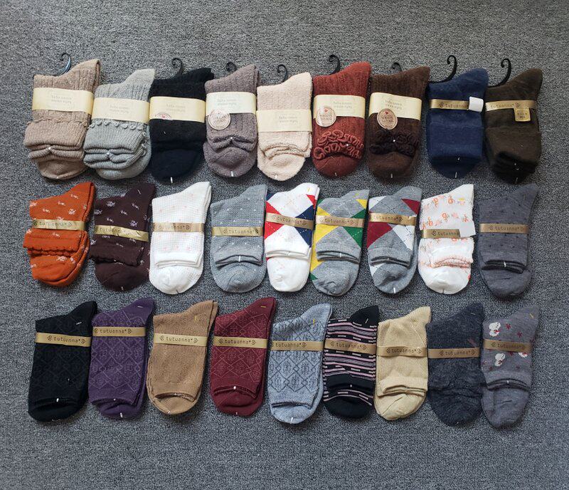 Popular Japanese Tutu comfortable and durable wild casual wool breathable section rolled edge section women's socks