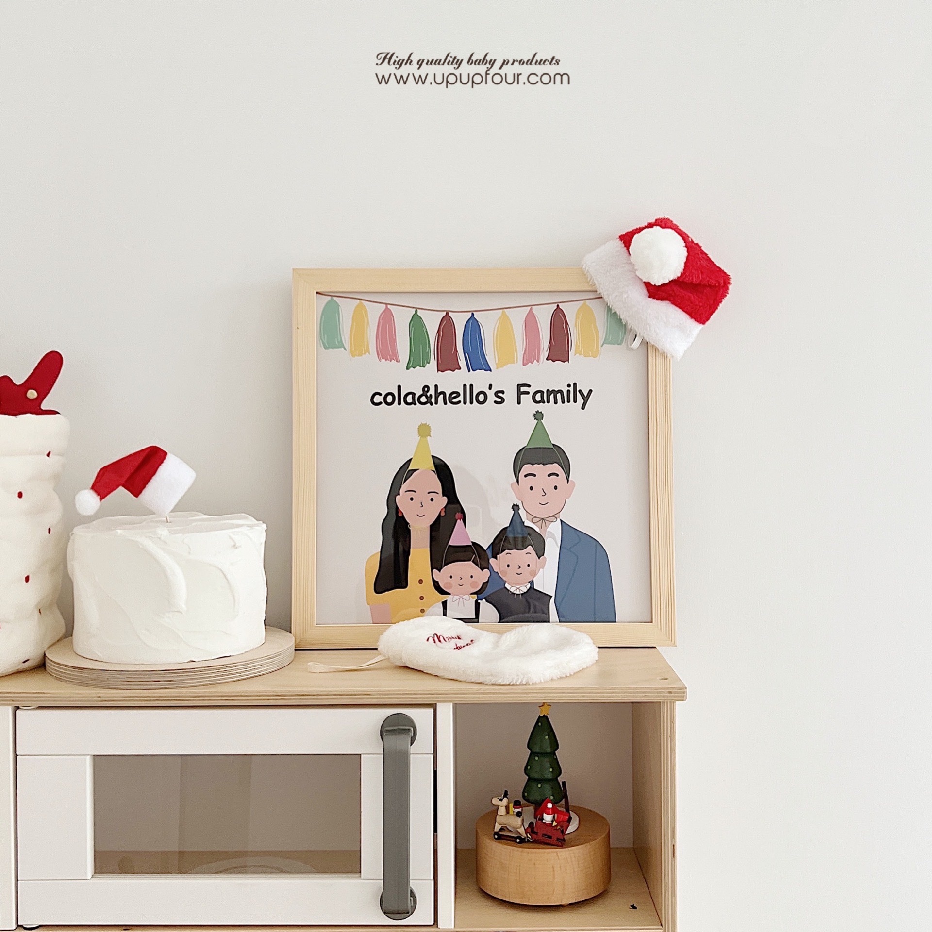 Upupfounder Original Family Fukuoki Paint Name Customized Children's Room Shop Breakdown Solid Wood Decoration Painting