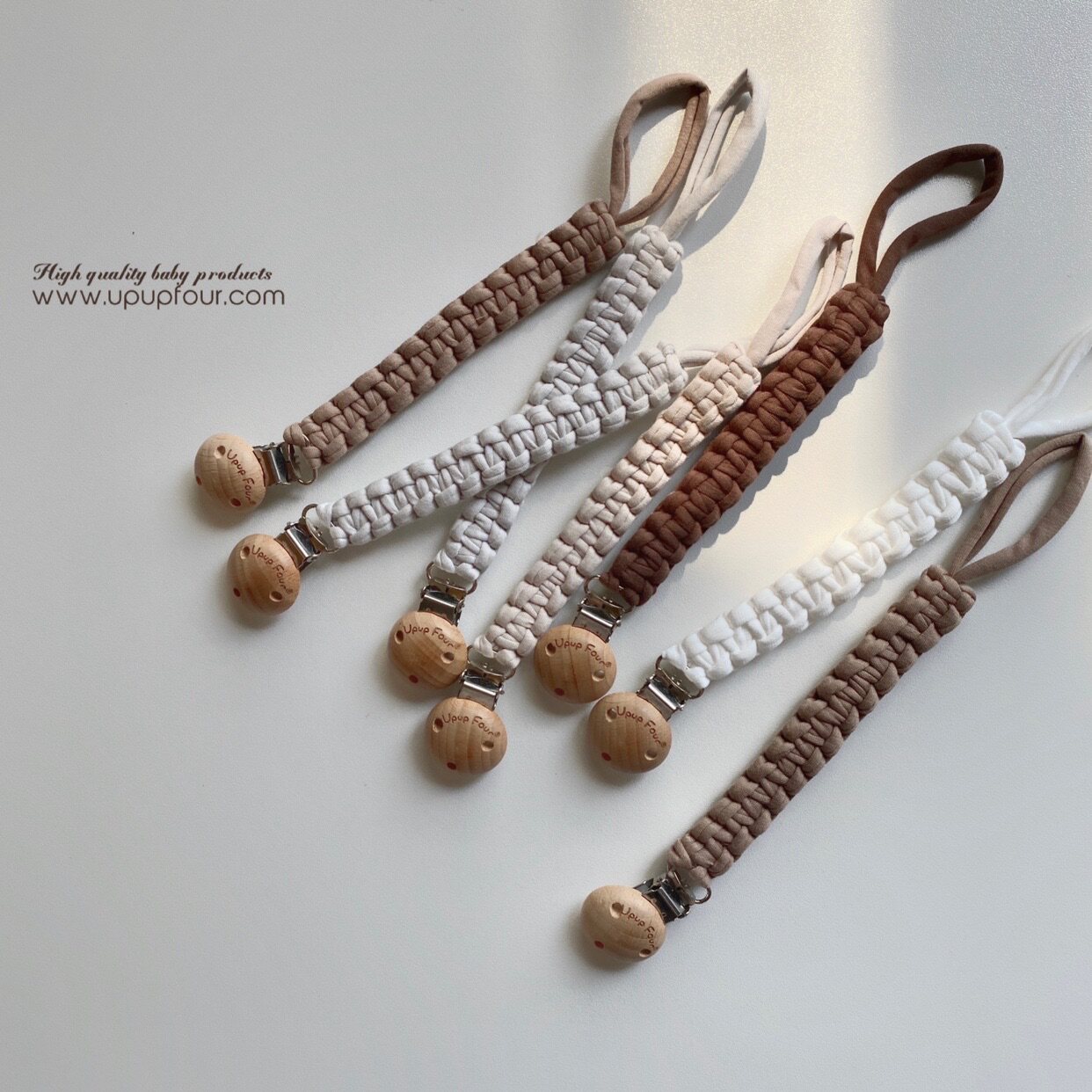 upupfour exports ins baby pacifier anti-drop baby pacifier baby tooth rubber chain anti-lose hanging rope-Taobao