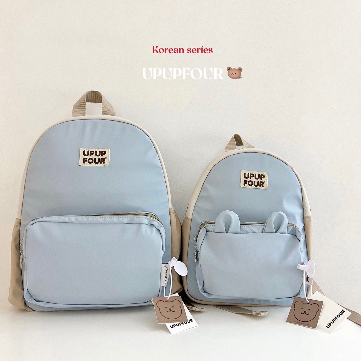 upupfour original homemade Korea ins parenting school bag children elementary school children waterproof backpack parent-child bag-Taobao