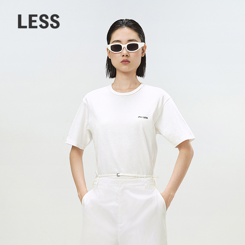 【周迅風】LESS 春秋シンプルファッションゆったりトップスレディースベーシック半袖Tシャツレディース2O7112000