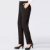 Quần nữ trung niên mùa đông quần thun nữ cao eo cao cộng với quần legging nhung dày cho nữ trung niên mặc quần quần legging giả da Quần tây thường