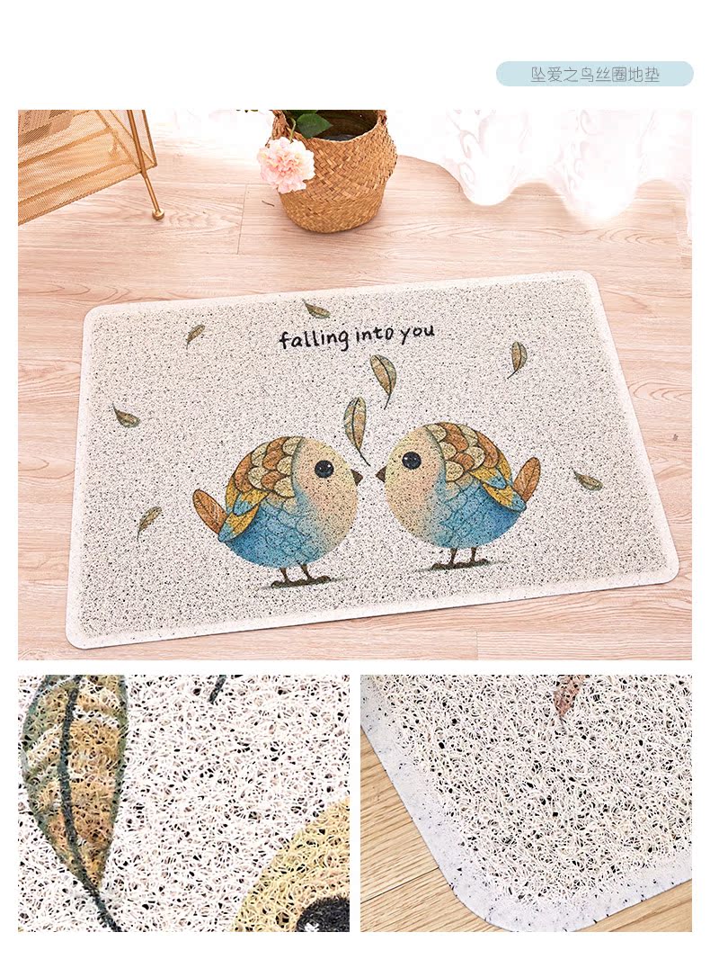 Bắc Âu mat mat hiên lụa vòng mat có thể được cắt vào cửa ra vào mat cửa nhà thảm cửa phim hoạt hình - Thảm sàn chiếu xốp gấp gọn