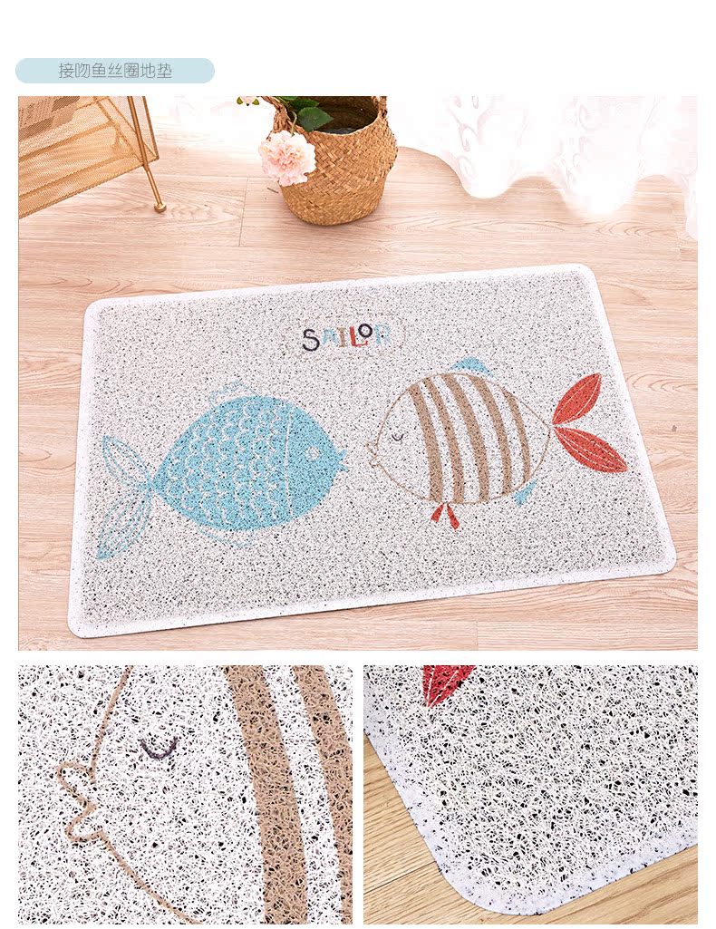 Bắc Âu mat mat hiên lụa vòng mat có thể được cắt vào cửa ra vào mat cửa nhà thảm cửa phim hoạt hình - Thảm sàn chiếu xốp gấp gọn