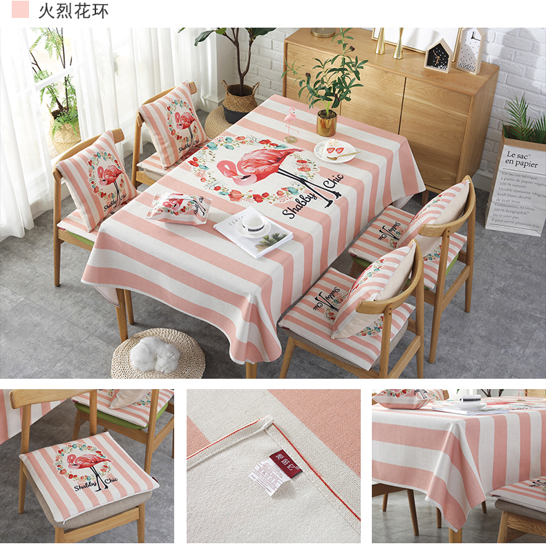Bắc Âu nai sừng tấm dày vải lanh nghệ thuật khăn trải bàn không thấm nước chống vảy vuông bàn vải phòng khách bàn cà phê khăn trải bàn khăn ăn
