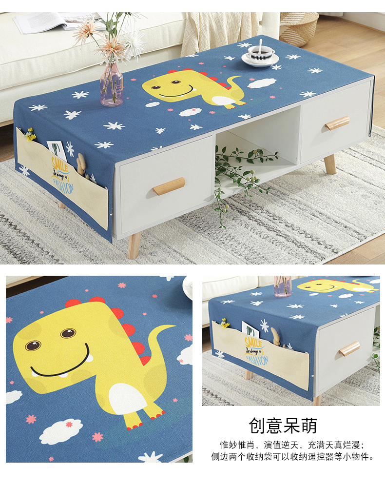 Phong cách Bắc Âu in bàn cà phê khăn trải bàn không thấm nước chống vảy dùng một lần phòng khách vải bàn TV tủ hình chữ nhật khăn trải bàn - Khăn trải bàn khăn trải bàn ghế gỗ