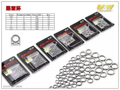 MW JIGGING High strength Luya ring double ring iron plate Luya sea fishing boat fishing connector fishing accessories