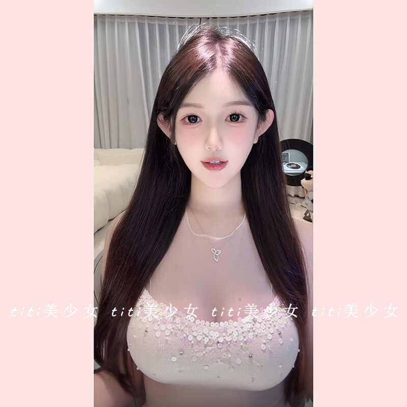 【Titi Beauty Girl】Sexy Lace Mesh Sequin Knitted Tank Top with a High-End Feel, Chest-Enhancing Base Shirt Top