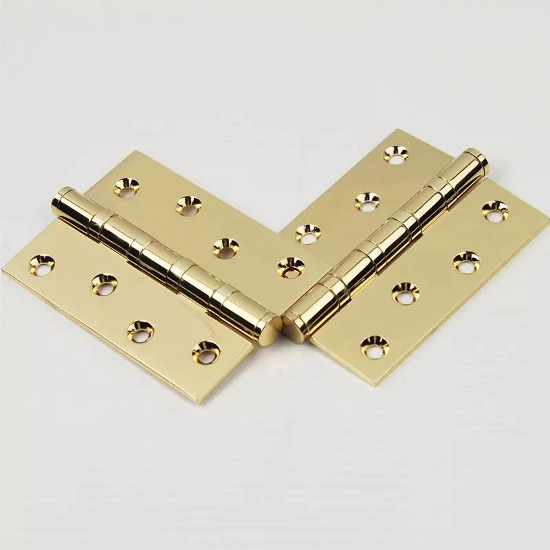 Gold pure copper hinges All copper interior door hinges Door wooden door hinges Thick mute black hinges