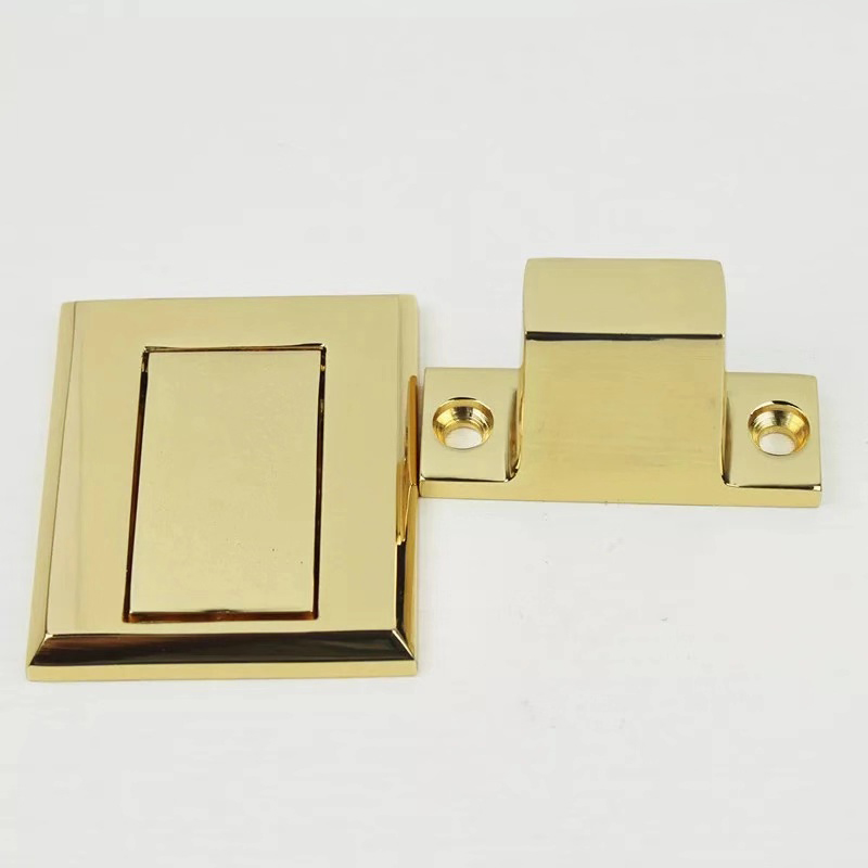 Pure copper brushed copper gold door suction gold hidden suction powder room door touch full copper bronze no punch door suction