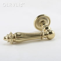 Italian Olrvli Brass Golden Method Medieval Muted Door Lock Eurostyle Retro Magnetic Door Lock Universal Handle