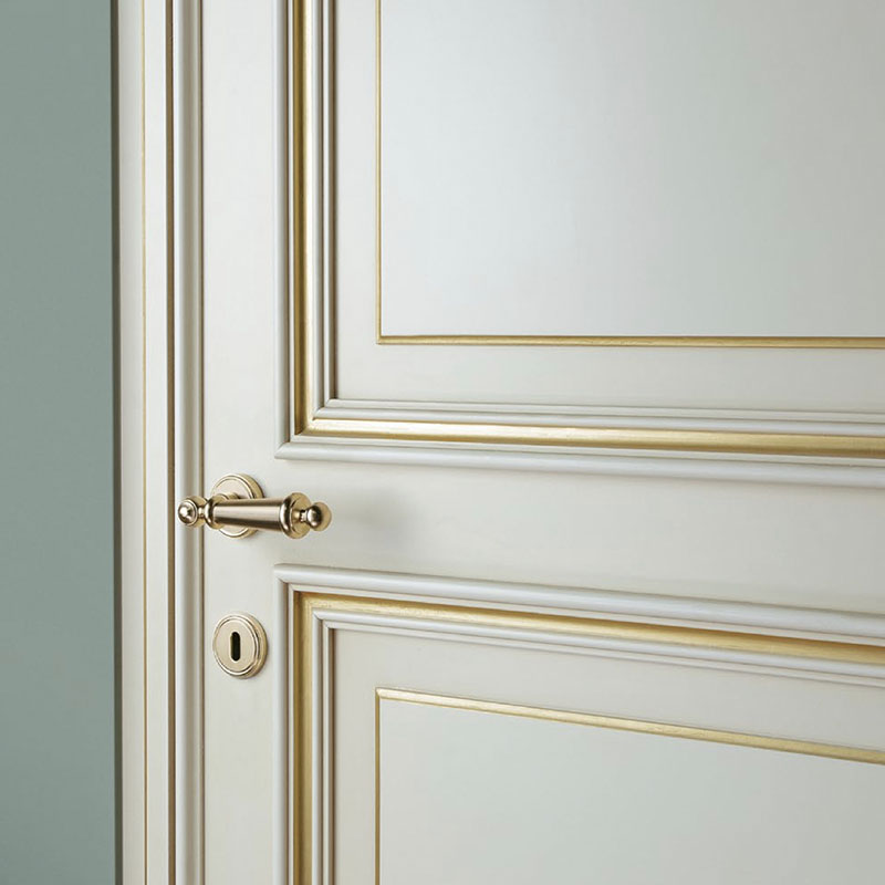 Italy Imports Golden Magnetic Door Lock Vintage Pure Copper Silent Two-door Door Handle Tata Door Lock