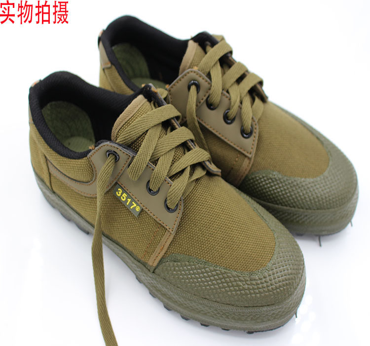 Men's 3517 outdoor mountaineering combat training shoes low-top spring and autumn liberation shoes cloth shoes yellow rubber shoes combat training shoes non-slip wear-resistant