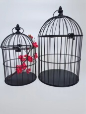 Клетка для птиц 欧式铁花艺装饰品婚庆摄影道具铁艺鸟笼装饰橱窗道具摆设壁挂摆件 Lee