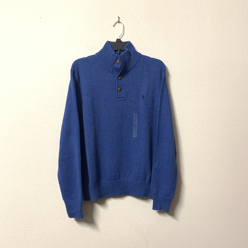 P*Olo Ralphlauren Men's Pure Cotton Knitted Sweater with Three Buttons, Thickened Half-High Collar, Warm P*Olo Ralphlauren Men's Pure Cotton Knitted Sweater with Three Buttons, Thickened Half-High Collar, Warm