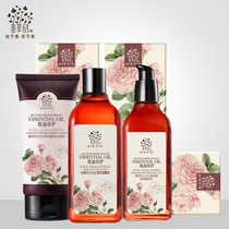(Essential oil double care series)Zencao Ji Rose skin care set Womens moisturizing brightening skin tone cosmetics