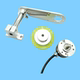 Encoder Spring Anti-Slip Bracket with Silicone Wheel, Rotary Encoder Synchronous Wheel, Durable, Stable, and Accurate Metering