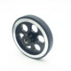 Encoder Meter Wheel Aperture 6mm, Black Rubber-Coated Encoder Synchronous Wheel Circumference 200mm. Perimeter 300mm