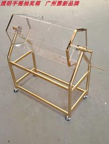 Titanium lottery box Hotel acrylic lottery box Transparent brown lottery box Number box Large lottery box