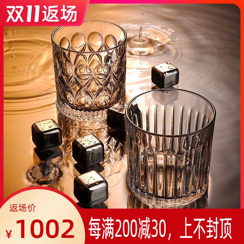Lapunes whisky foreign wine glass home European-style crystal glass creative ins wind beer glass spirits set - Taobao