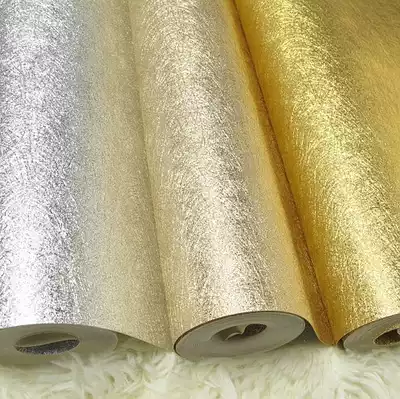 Gold foil wallpaper Gold brushed ice frosted carving background Qingming Shanghe map silver nouveau riche gold and silver foil wallpaper