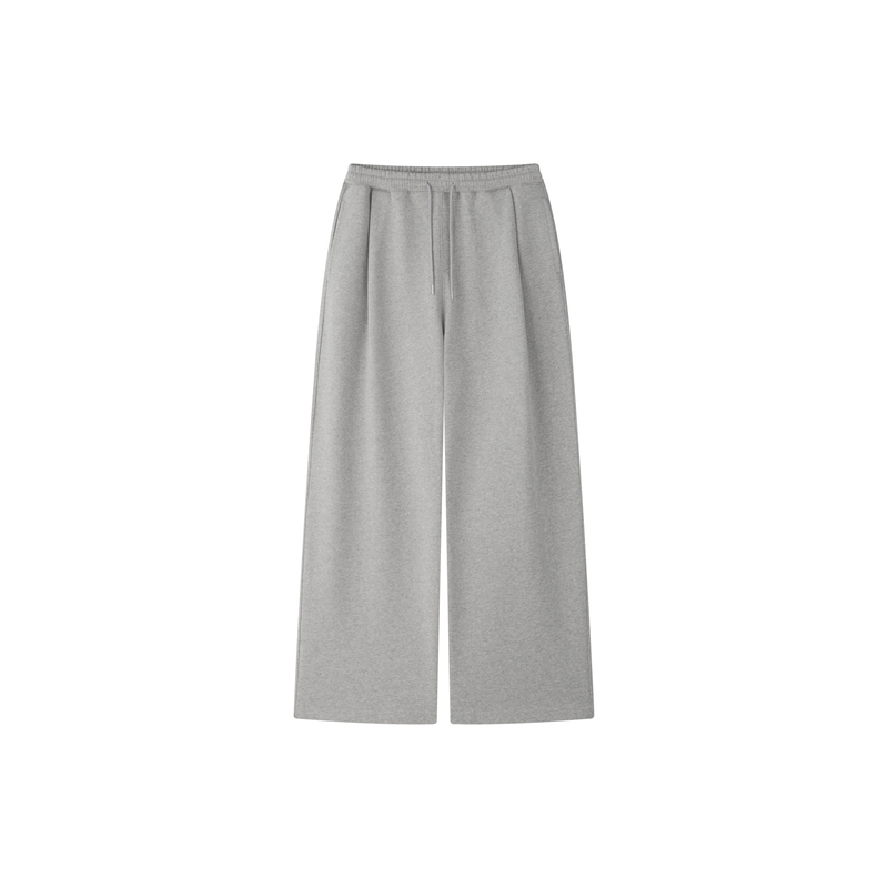 Oeasy'Pants King' Double-Sided Combed Cotton Pleated Baggy Sweatpants Spring/Summer Loose Drape Straight Wide-Leg Trousers