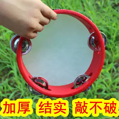 Test tambourine kindergarten teacher uses professional children's percussion instrument Orff dance props wooden hand shaking drum