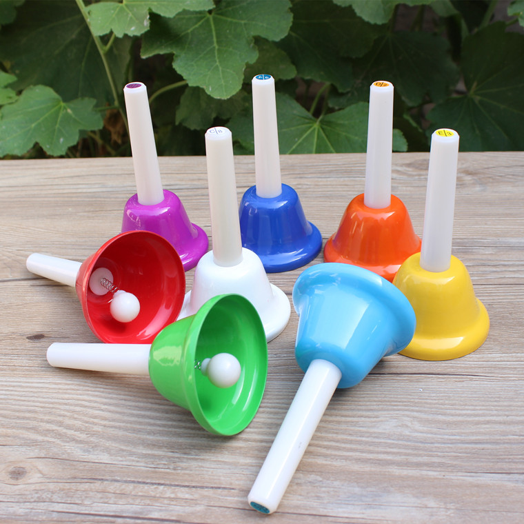 Children's eight-tone class bell Orff percussion instrument 8-tone melody bell kindergarten early education music teaching aids hand bell