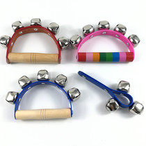 Les cinq cloches pour enfants Bracelet en cuir pour enfants Aides à lenseignement précoce pour tenir la cloche Toy Orff contre linstrument hooch