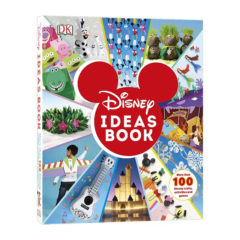 [Диснеевская креативная книга Disney Ideas Book английская оригинал DK Disney детская рукоделие детская развивающая интерактивная книга интеллектуальное развитие твердый переплет]