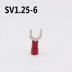 SV1.25 2 3,5-3,2 4 6-nĩa U-type trước cách nhiệt lạnh-ép terminal Copper dây tai 50. 