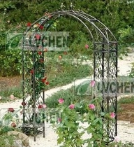 Wrought arched flower frame rattan moon arch flower frame clematis bracket climbing vine European style iron courtyard outdoor arch