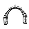 Garden door door head arched flower frame custom Wrought iron gardening half-arched door Garden pier arched size door custom
