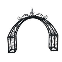 Courtyard door door head arched flower stand custom-made wrought iron gardening half-arch Garden Pier arch size door custom
