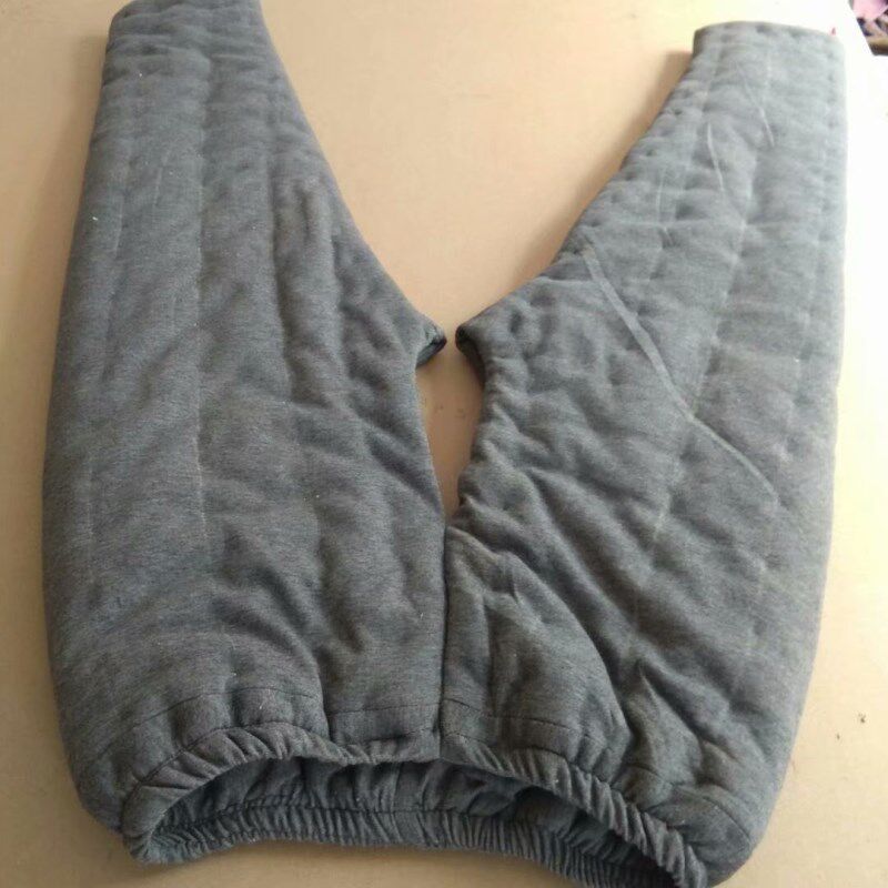 Men and women's bed care open file cotton pants handmade cotton cotton cloth thickened warm loose deep crotch high waist custom