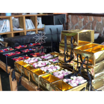 Dream Huayuan Net red goddess festival portable flower box folding flowers gift box bouquet packaging materials flower shop supplies