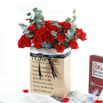 New Kraft paper hug bag flower paper bag dry flower gift storage bag home flower arrangement florist supplies