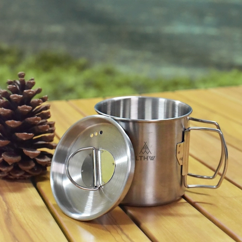LTHW путешествует на открытом воздухе складной водяной чашки чайной чашки для чашки для кемпинга чашка чашки кофейня 304 из нержавеющей стали.