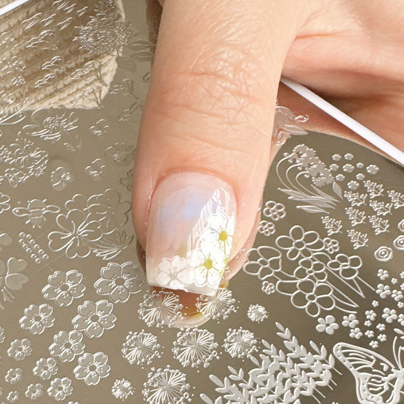 Nail Art Stamping Plate Transfer Plate Spring Floral Leaves Grass and Trees Style Fine Patterns Nail Art Stamping Plate Transfer Plate Spring Floral Leaves Grass and Trees Style Fine Patterns