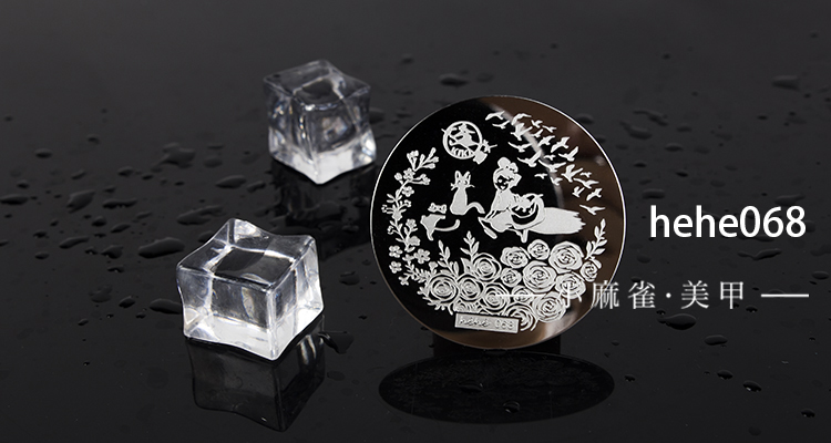 Nail art in tấm template nail công cụ đánh bóng hehe nước gợn cổ tích kẻ sọc giấy lau gel