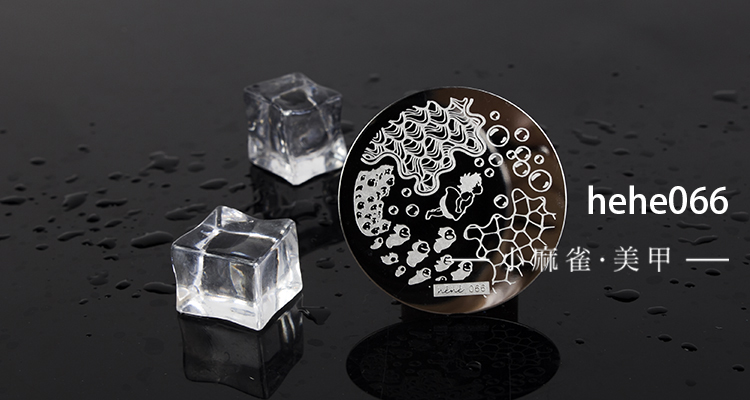 Nail art in tấm template nail công cụ đánh bóng hehe nước gợn cổ tích kẻ sọc giấy lau gel