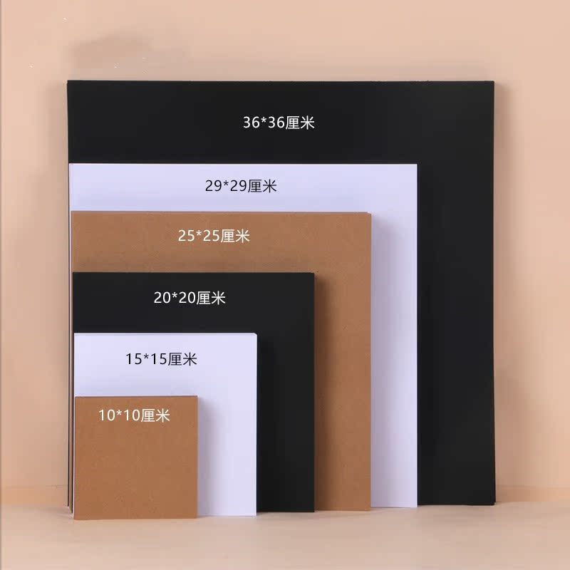 250 gr square white cardboard 20 x 20 black cardboard Bull Cardboard handmade thick cardboard Painting paper student