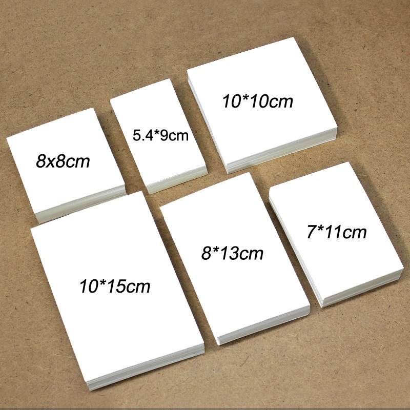 Multi-size 350g blank small card hand-painted graffiti postcard white card paper English single word pinyin literacy