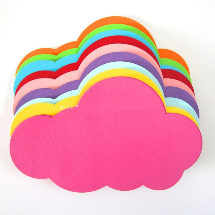 200 g9 * 15cm cloud shape color cardboard painting graffiti handmade DIY pinyin words