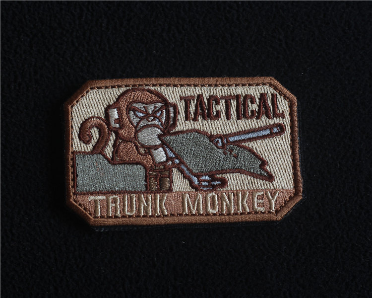 Chiến thuật Khỉ Dòng Tinh Tế Thêu Sticker Xe Tăng Khỉ Chiến Thuật Khỉ Ngoài Trời Velcro Armband Phim Hoạt Hình Sticker miếng dán lên áo